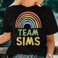 Happy Colorful Team Sims Rainbow Pride Green Yellow Women T-shirt Gifts for Her
