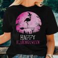 Happy Flamingoween Flamingo Witch Halloween Costume Women T-shirt Gifts for Her