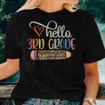 Hello 3Rd Grade Leopard Pencil Back To School Third Grader Women T-shirt Gifts for Her