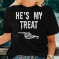 His Her Matching Halloween Costume Women Funny Couples Gift For Women Women Crewneck Short T-shirt Gifts for Her