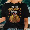 I'm The Grandma Turkey Thanksgiving Family 2023 Autumn Fall Women T-shirt Gifts for Her