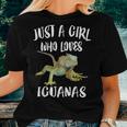 Just A Girl Who Loves Iguanas Reptile Pet Lover Women T-shirt Gifts for Her