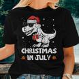 Kids Christmas In July Boys ToddlerRex Dinosaur Women T-shirt Gifts for Her