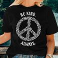 Be Kind Always Animal Lovers Zebra Peace Sign Women T-shirt Gifts for Her