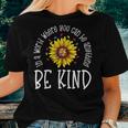 Be Kind Autism Awareness Quote Puzzle Piece Sunflower Women T-shirt Gifts for Her