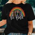 Be Kind Rainbow Sign Language Hand Lgbt Gay Les Pride Asl Women T-shirt Gifts for Her