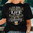 More I Learn Life Love Whiskey Drinking Father Day Dad Women T-shirt Gifts for Her