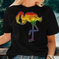 Lesbian Gay Bisexual Transgender Queer Flamingo Flag Women T-shirt Gifts for Her