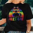 Lgbt Ally Cat Be Kind Gay Rainbow Lgbtq Flag Gay Pride Women T-shirt Gifts for Her