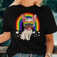 Lgbt French Bulldoggys Dog Gay Pride Rainbows Lgbtq Women T-shirt Crewneck Gifts for Her