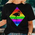 Lgbt Gay Pride Equal Rights Rainbow Queer Gay Flamingo Women T-shirt Gifts for Her