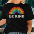 Lgbtq Be Kind Gay Pride Lgbt Ally Rainbow Flag Retro Vintage Women T-shirt Gifts for Her