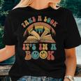 Take A Look It's In A Book Reading Vintage Retro Rainbow Women T-shirt Gifts for Her