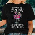 If Lost Or Drunk Please Return To My Bestie Couple Flamingo Women T-shirt Gifts for Her