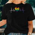 Love Gay Pride Lesbian Lgbt Heartbeat Pulse Nurse Rainbow Women T-shirt Gifts for Her
