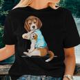I Love Mom Beagle Harrier Tattooed Women T-shirt Gifts for Her