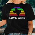 Love Wins Gay Pride Texas Rainbow Houston Austin Dallas Women T-shirt Gifts for Her
