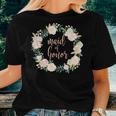 Maid Of Honor Lovely Pretty Floral Wreath Wedding Women T-shirt Gifts for Her