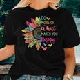 Do More Of What Makes You Happy Positive Quotes Flower Women T-shirt Gifts for Her