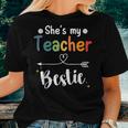 Matching Teachers Best Friend She's My Teacher Bestie Women T-shirt Gifts for Her