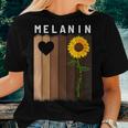 Melanin Shades Black Pride Men Women Sunflower Lovers Women T-shirt Gifts for Her
