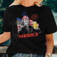 Merica 4Th Of July Usa Flag Ben Franklin Beer Bzr Women T-shirt Gifts for Her
