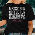 Mom Life Messy Bun Coffee Run Women T-shirt Gifts for Her
