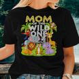Mom Of The Wild One 1St Birthday Zoo Animal Safari Jungle Women T-shirt Gifts for Her
