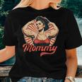 Muscle Mommy Retro Weightlifting And Bodybuilding Gym Mom Women T-shirt Short Sleeve Graphic Gifts for Her