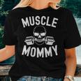Muscle Mommy Weightlifter Mom Cool Skull Gym Mother Workout Women T-shirt Gifts for Her