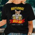 National Beer Day-Corgi Dog For-Corgi Lovers Women T-shirt Gifts for Her