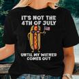 Not 4Th July Wiener Hotdog American Flag Patriotic Men Women Women Crewneck Short T-shirt Gifts for Her