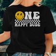 One Happy Dude Groovy 1St Birthday Party Family Matching Women T-shirt Gifts for Her