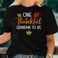 One Thankful Grandma To Be Fall Thanksgiving Pregnancy Women T-shirt Gifts for Her