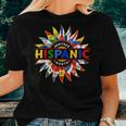 Hispanic Heritage Month Latino Countries Flags Sunflower Women T-shirt Gifts for Her