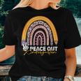 Peace Out Kindergarten Last Day Of School Teacher Student Women T-shirt Gifts for Her