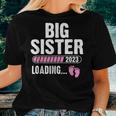 Promoted To Big Sister 2023 Loading Pregnancy Announcement Women T-shirt Gifts for Her