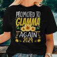 Promoted To Glamma Again 2024 Sunflower Matching Family Women T-shirt Gifts for Her