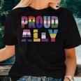 Proud Ally Rainbow Pride Month Lgbtq Gay Lesbian Trans Women T-shirt Gifts for Her