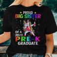 Proud Big Sister Of A Class Of 2023 Prek Graduate Unicorn Women T-shirt Gifts for Her