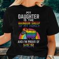 Proud Of My Daughter Rainbow Sheep Pride Ally Lgbtq Gay Women T-shirt Gifts for Her