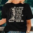 Proud Of The Female Boots Veteran Army Patriotic Men Women T-shirt Gifts for Her