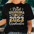 Proud Grandma Of Two 2023 Graduates Class Of 2023 Senior Women T-shirt Gifts for Her