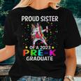Proud Sister Of A Class Of 2023 Prek Graduate Unicorn Women T-shirt Gifts for Her