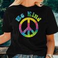 Psychedelic Tie Dye Hippie Be Kind Peace Sign Women T-shirt Gifts for Her