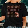 Pumpkins Football Baby Bumps Pregnancy Announcement Fall Women T-shirt Gifts for Her