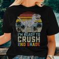 Ready To Crush Second 2Nd Grade Dinosaur Back To School Boys Women T-shirt Short Sleeve Graphic Gifts for Her