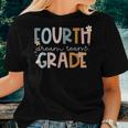 Retro Fourth Grade Dream Team Groovy Teacher Back To School Women T-shirt Gifts for Her