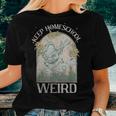 Retro Keep Homeschool Weird Mom Frog Mama Cottagecore Women T-shirt Gifts for Her