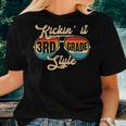 Retro Kickin It 3Rd Grade Style Teacher Back To School Women T-shirt Gifts for Her